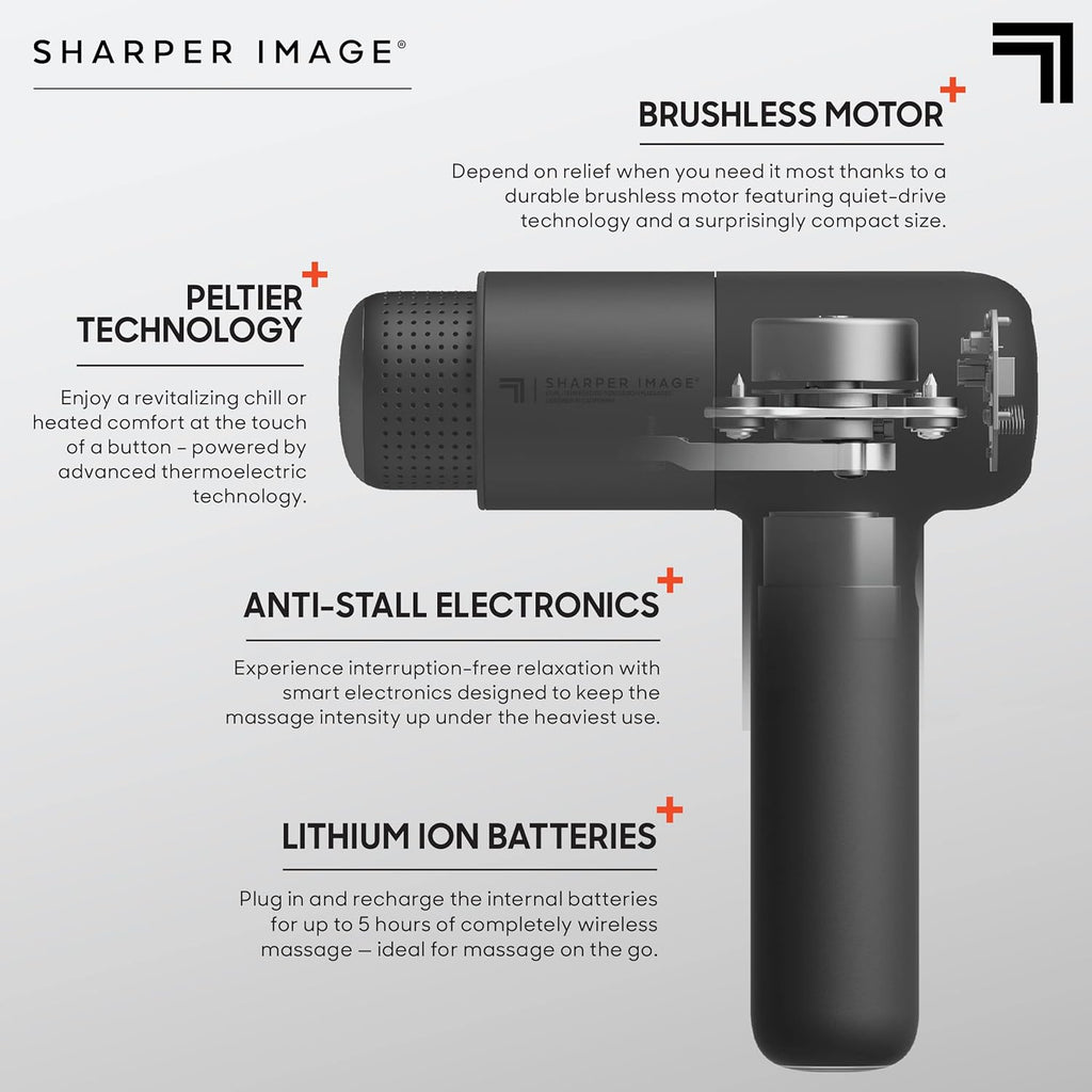 Sharper Image® Powerboost Pro+ Hot & Cold Deep Tissue Massage Gun