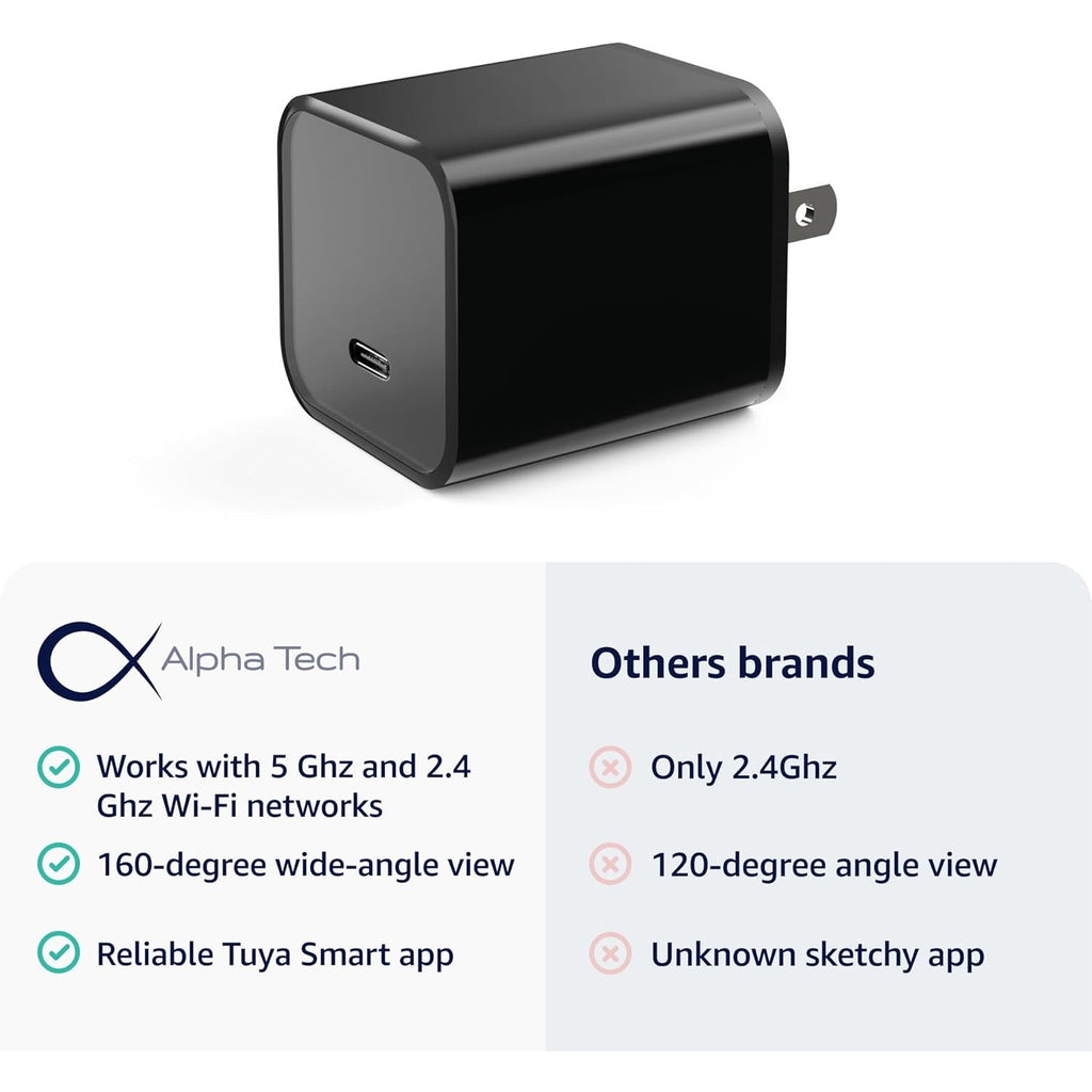 Alpha Tech IQ Charger Pro – Dual-Band WiFi Hidden Camera
