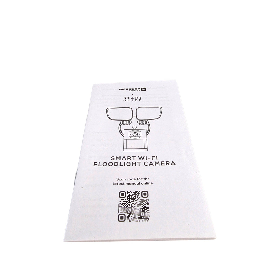 Merkury Smart Wi-Fi Floodlight Camera – 1080p HD, Motion Alerts, Siren