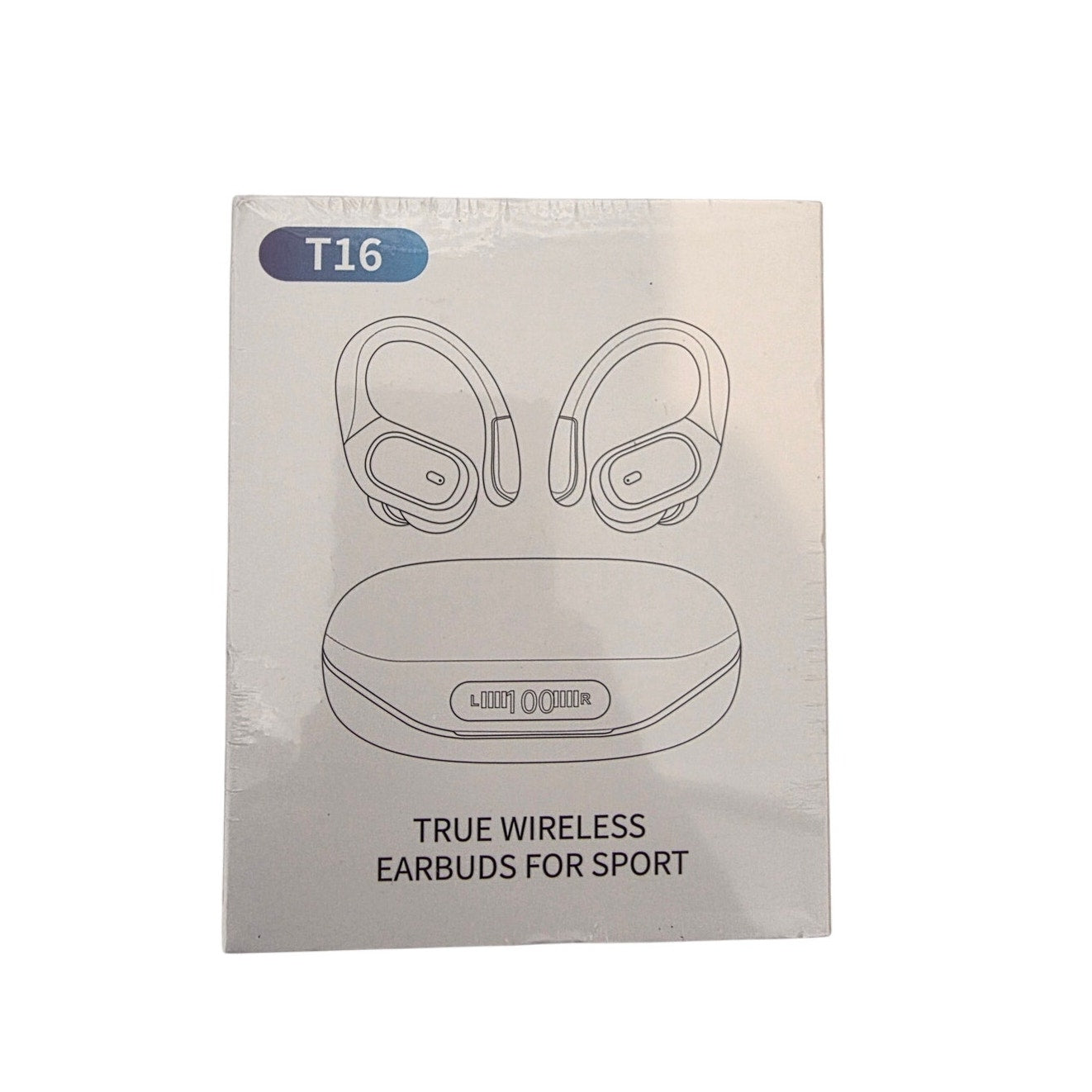 T16 True Wireless Earbuds Bluetooth 5.0 with Charging Case – Sport/Workout Headphones, Black