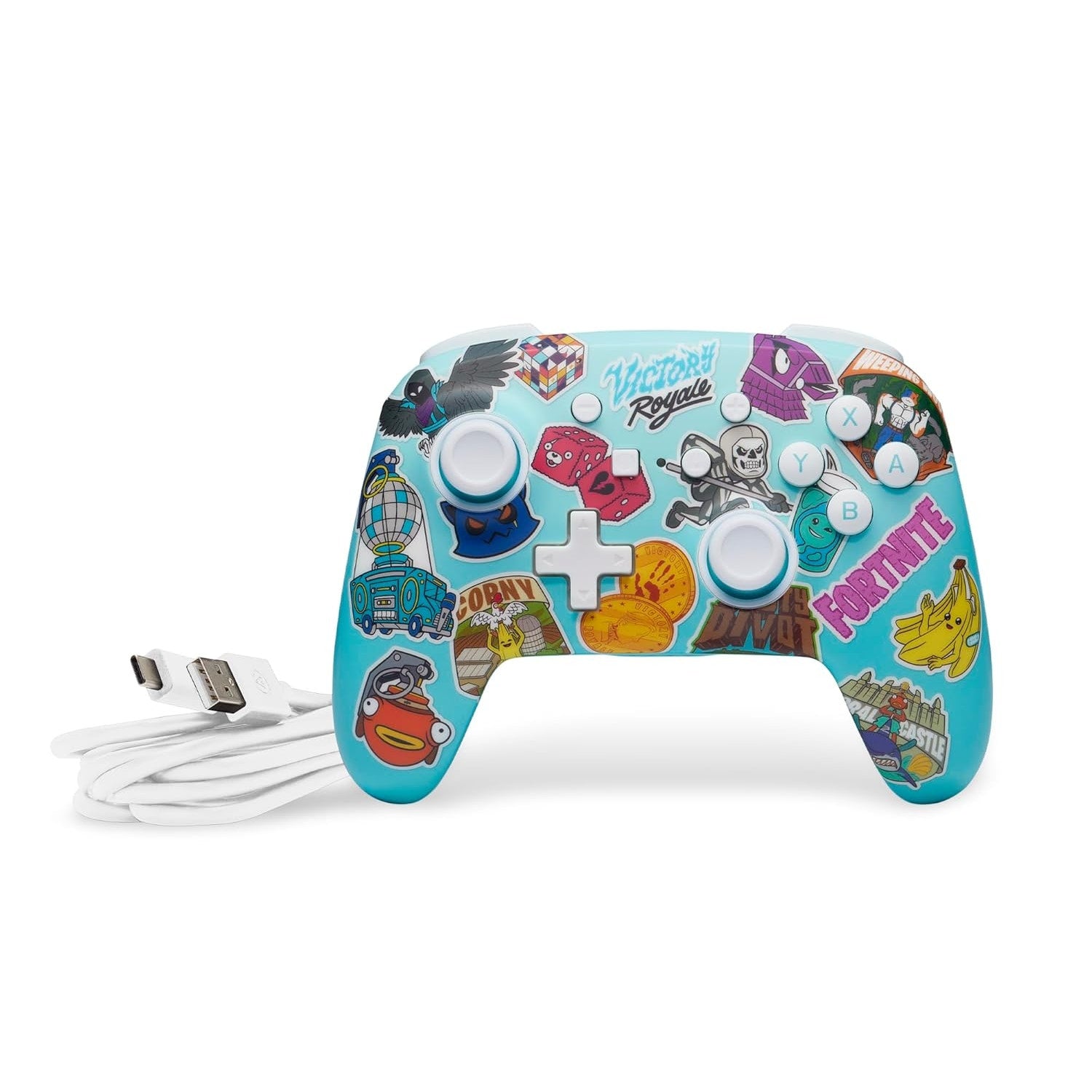 PowerA Enhanced Wireless Controller for Nintendo Switch - Fortnite Sticker Mania