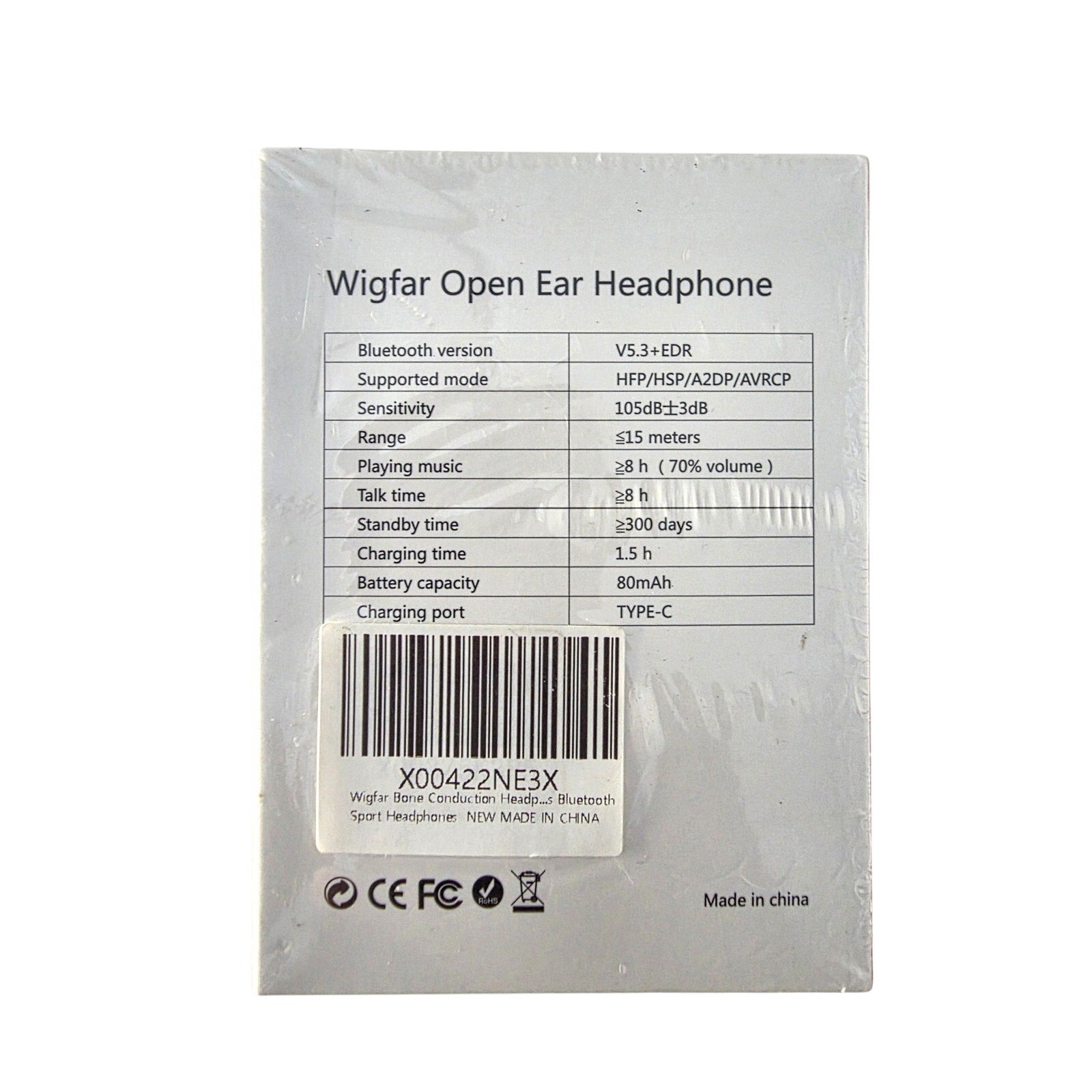 2-Pack Wigfar Open Ear Bluetooth Headphones | Sports Wireless Earbuds