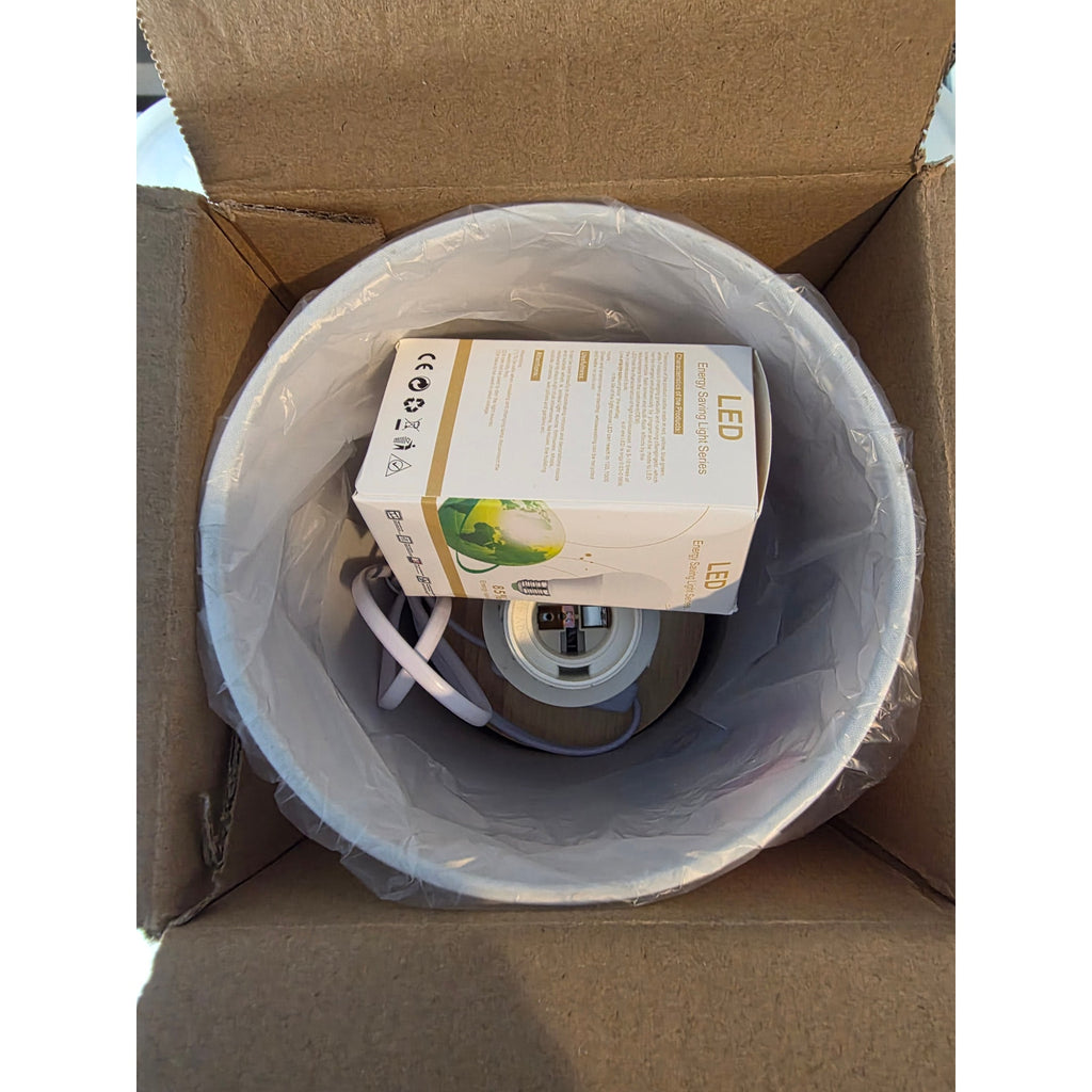 Stitch & Angel Cartoon Table Lamp with Wooden Base + LED Bulbs