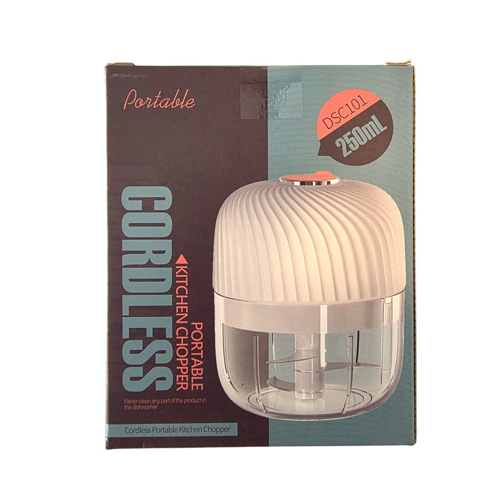 Cordless Portable Kitchen Chopper – Rechargeable Mini Food Processor, 250mL