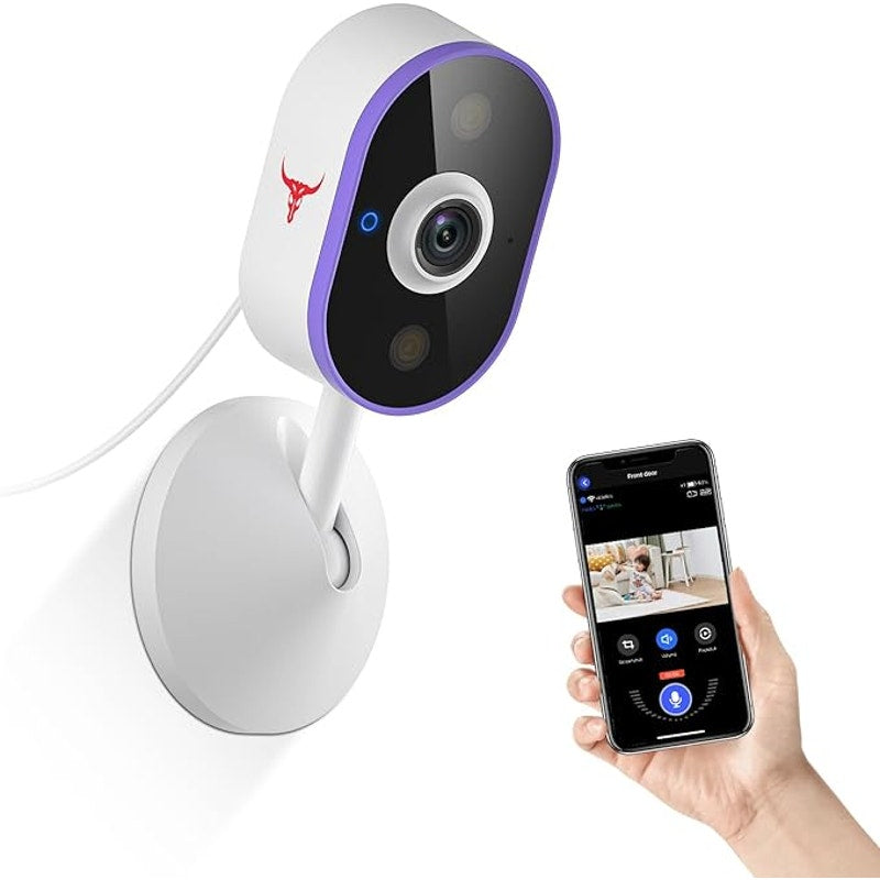 Wireless Security Camera, Indoor WiFi Surveillance with AI Human Detection