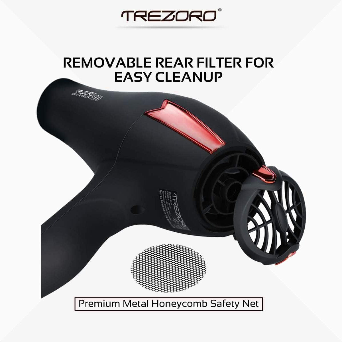 TREZORO Professional Ionic Hair Dryer – 9300 Model, 2200W Powerful Blow Dryer