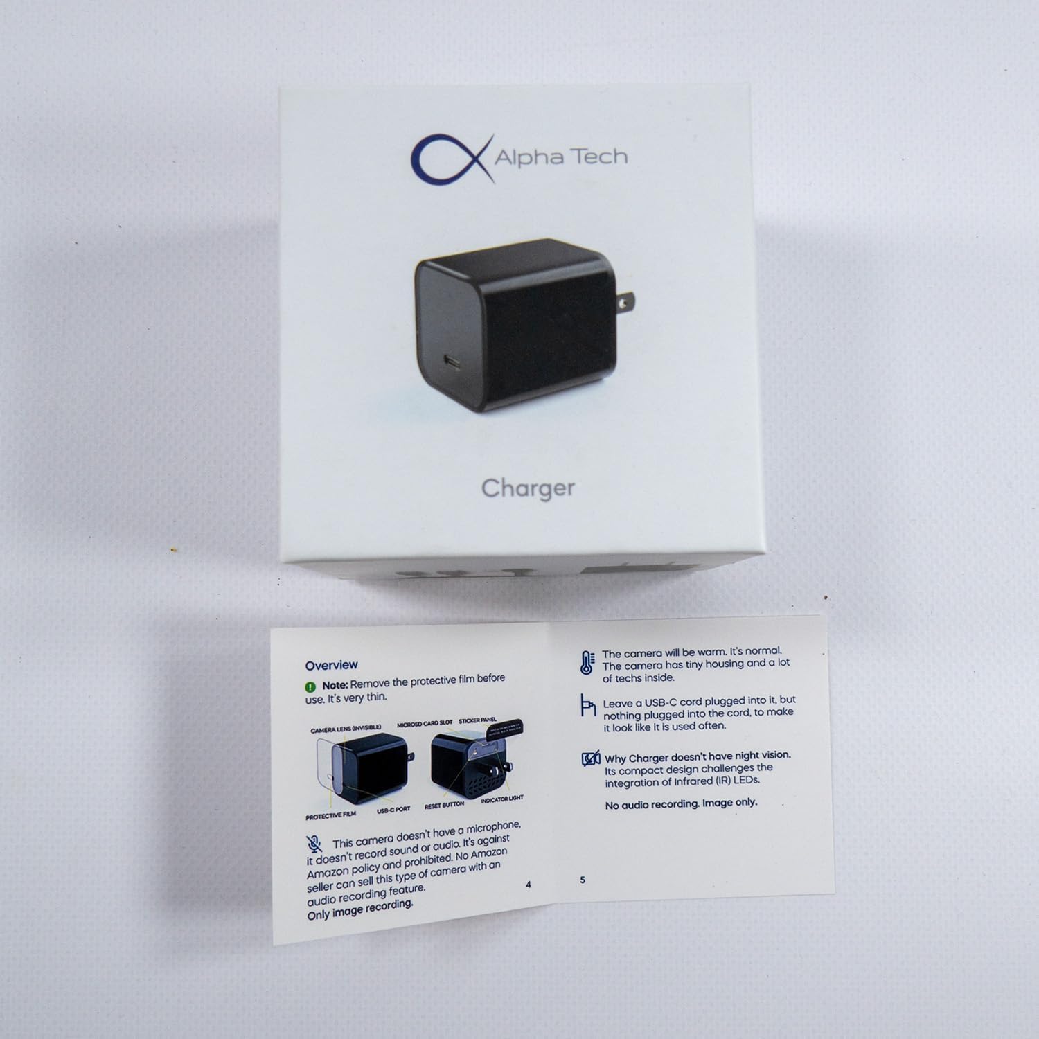 Alpha Tech IQ Charger Pro – Dual-Band WiFi Hidden Camera