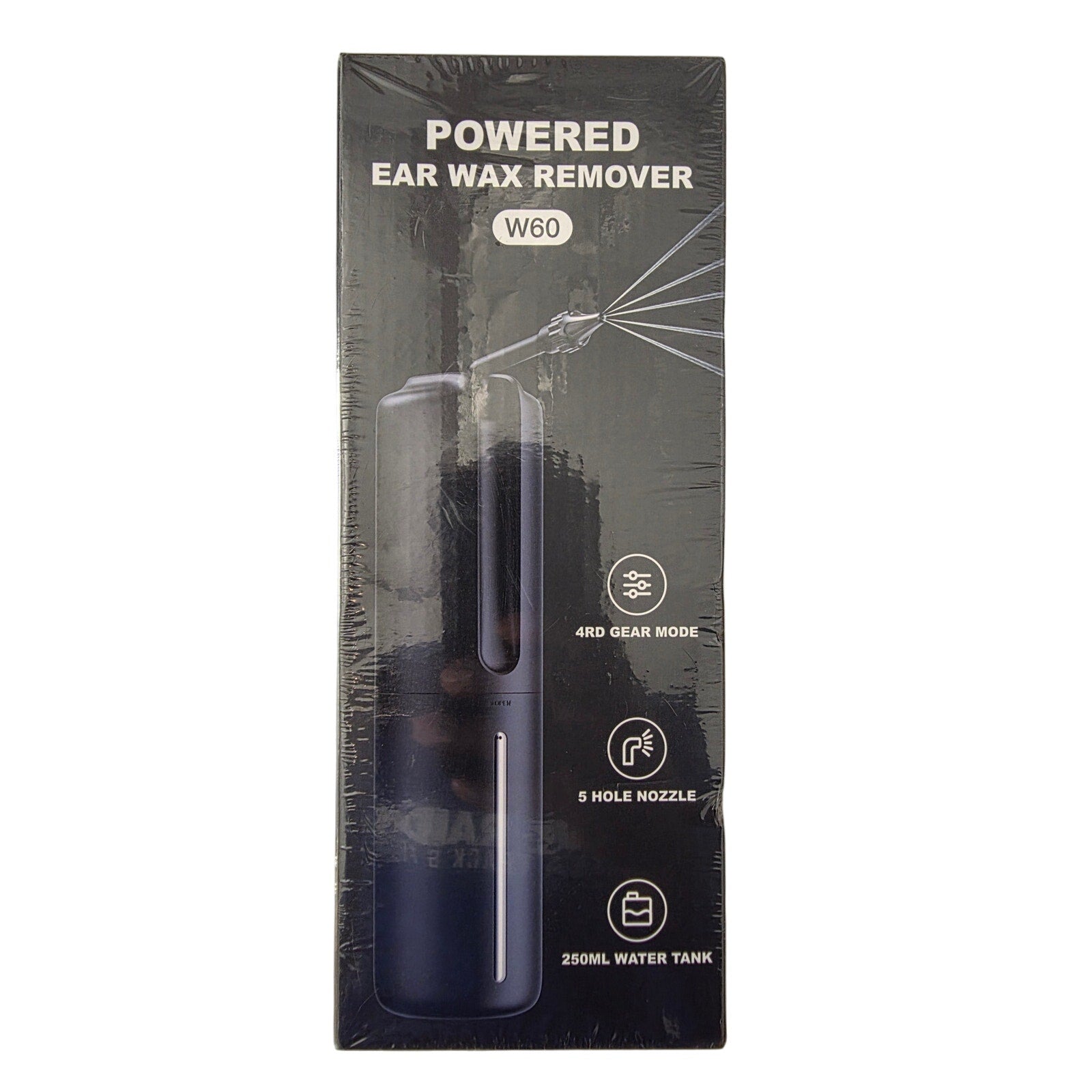Ear Wax Removal Tool Electric Ear Cleaner Kit with 4 Pressure Settings, USB Rechargeable Water Jet, 6 Tips & 250ml Tank