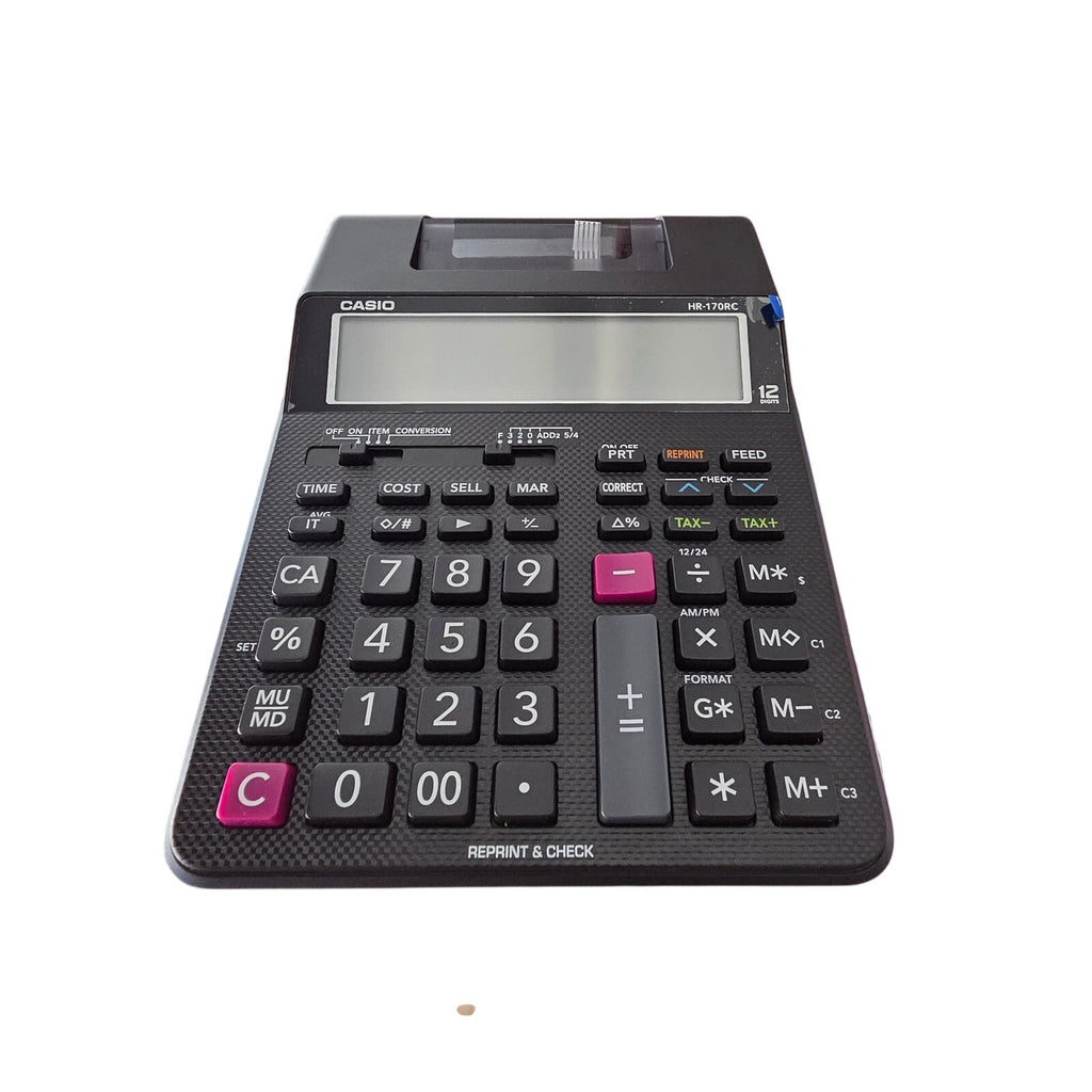 Casio HR-170RC Printing Calculator 12-Digit Desktop Tax & Accounting
