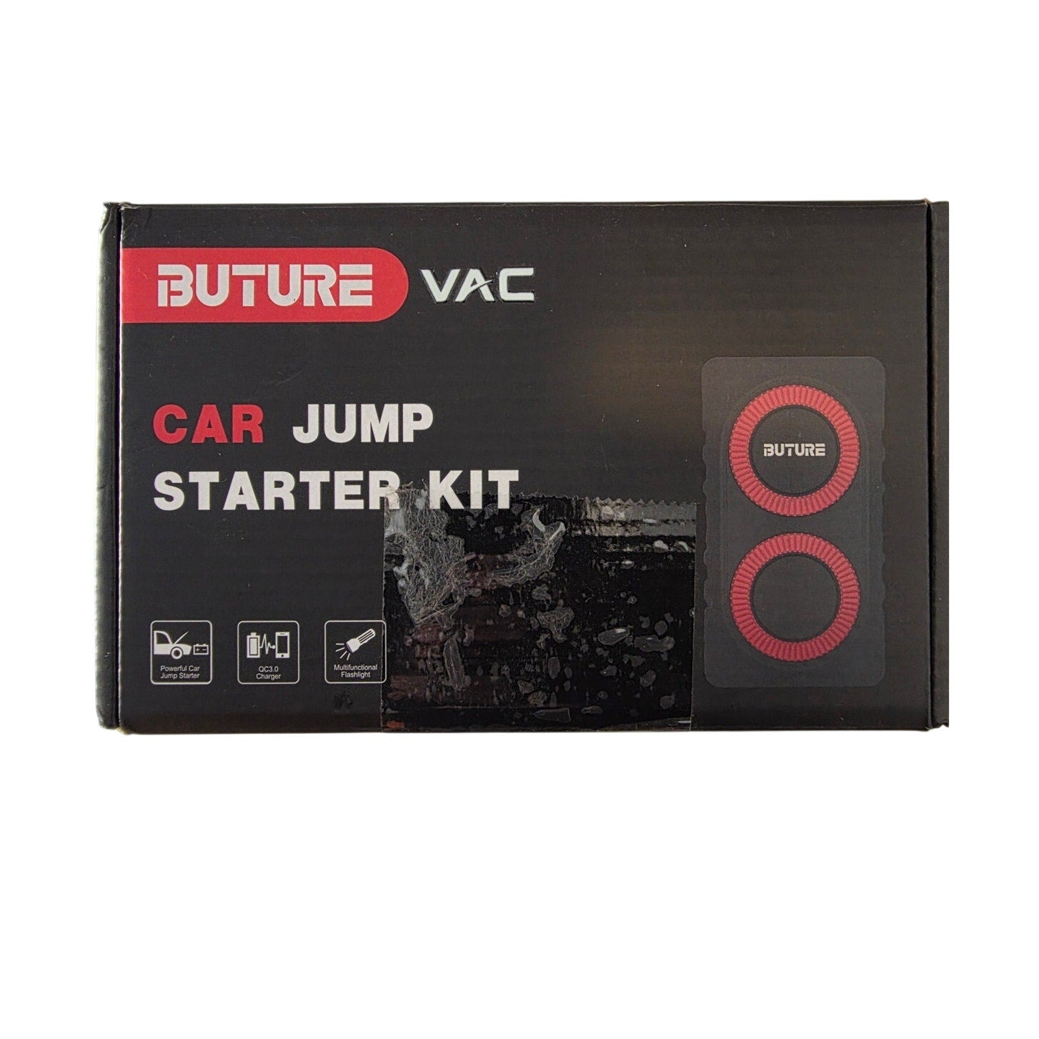 Buture BR800 12V Portable Car Jump Starter, 12800mAh Battery Pack with Cables
