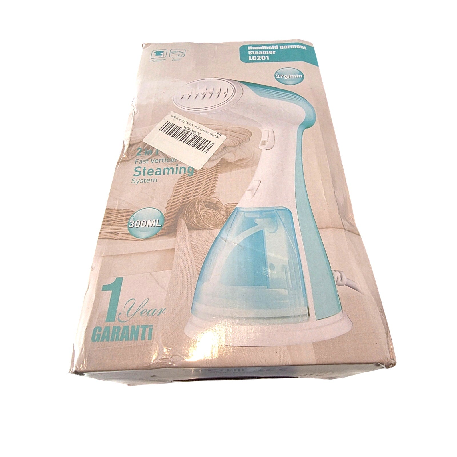 Handheld Garment Steamer LC201 – 2-in-1 Vertical Steaming System, 300ML Tank, Portable Fabric Steamer