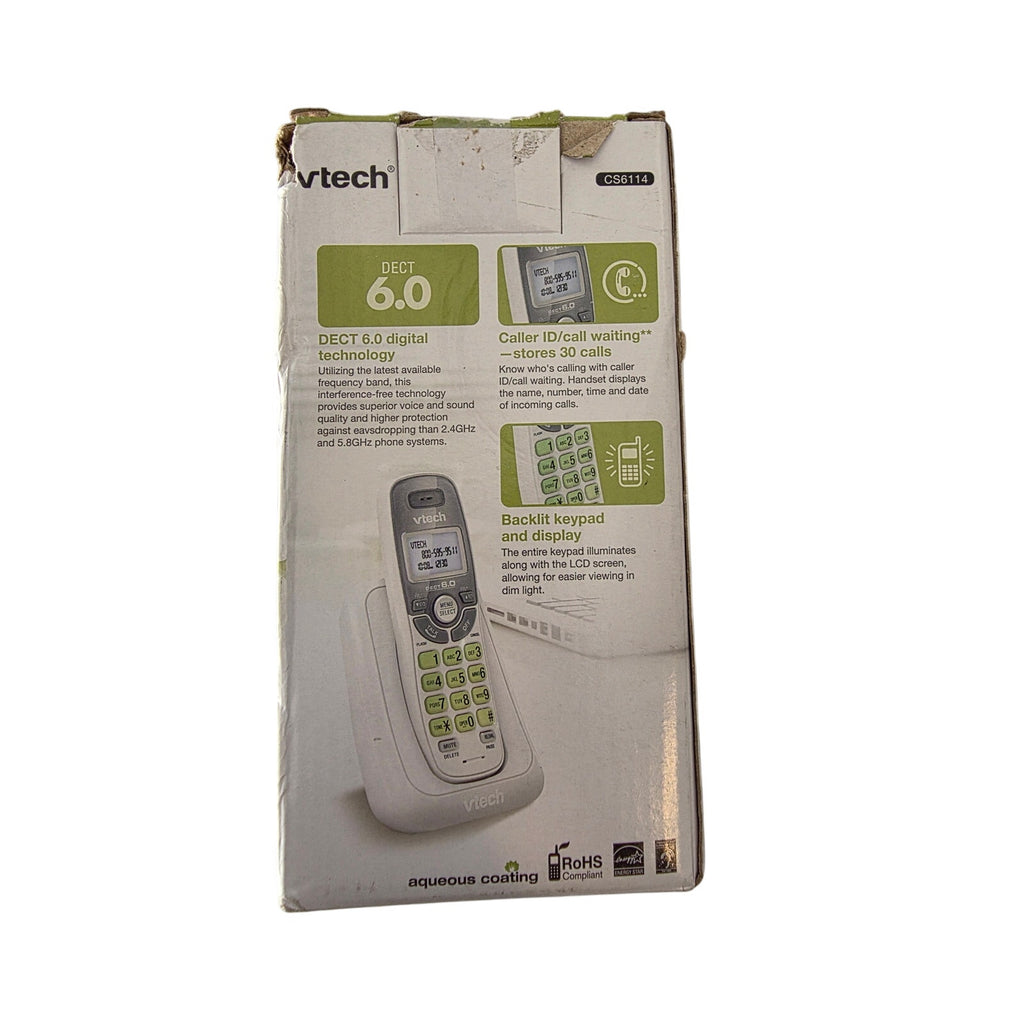 VTech CS6114 Cordless Phone with Caller ID & Call Waiting – DECT 6.0 Technology