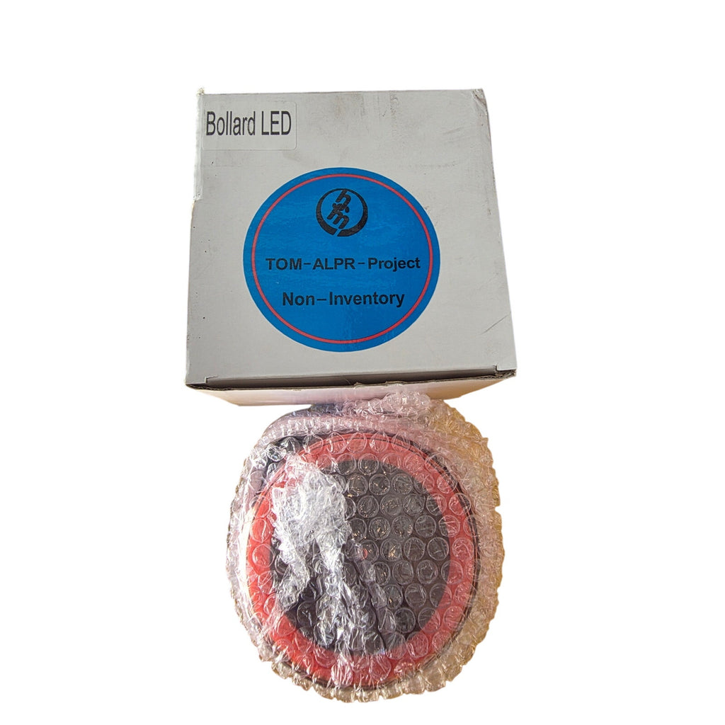 Bollard LED Warning Light – Red Industrial Signal Lamp for Safety & Traffic Control