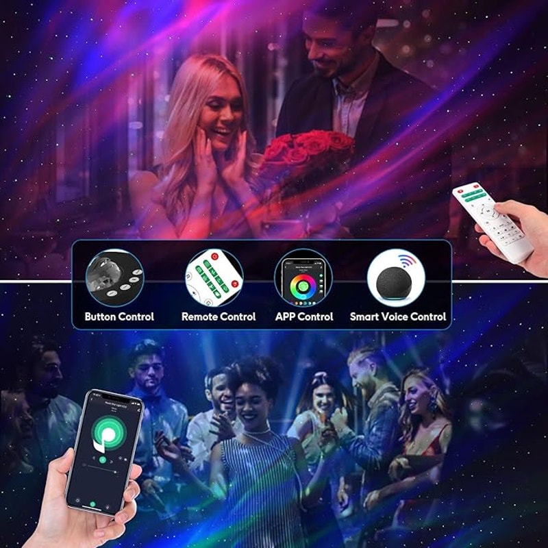Aurora Smart Projector Night Light with White Noise & Smart App Control