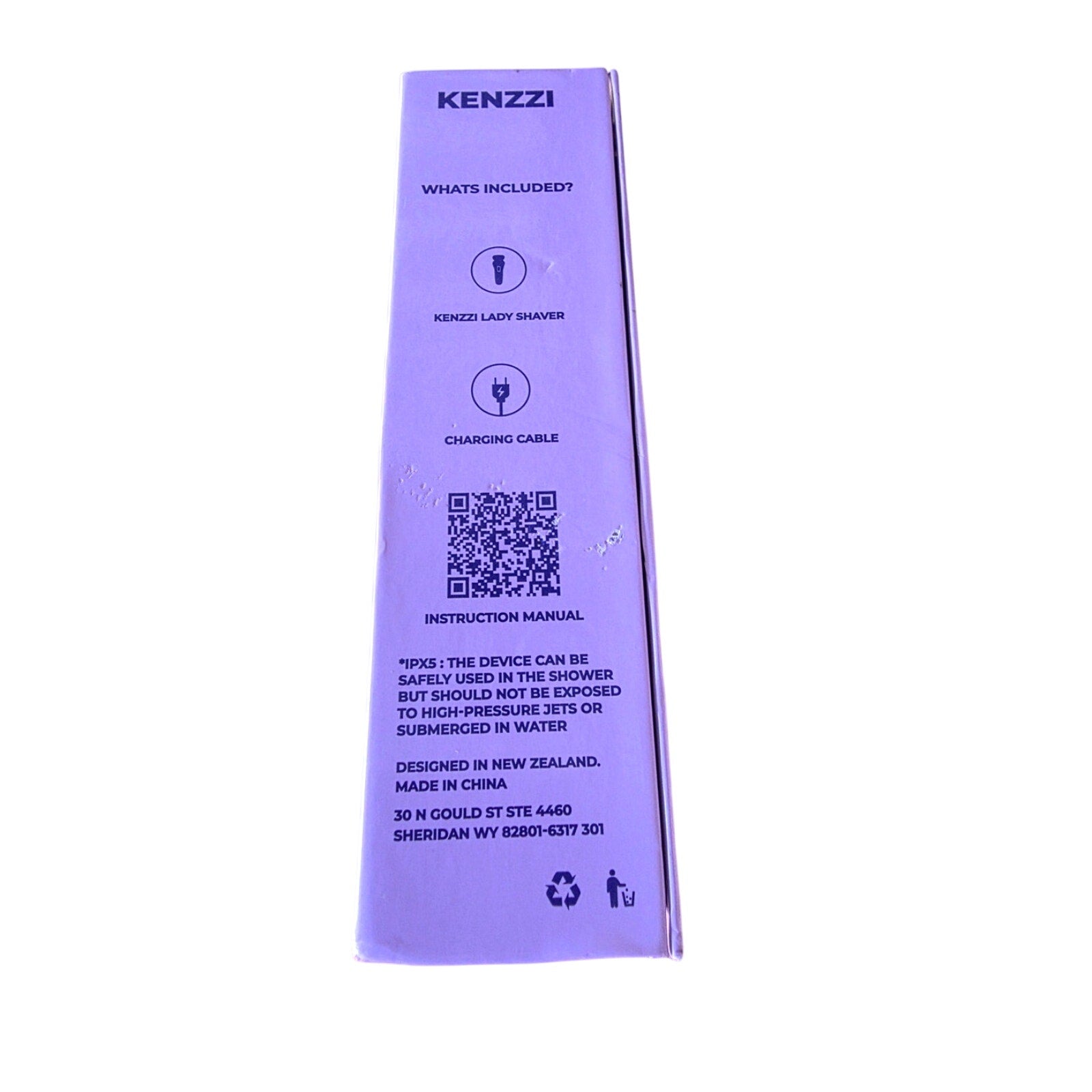 Kenzzi Lady Shaver – Rechargeable Wet & Dry Electric Razor for Women