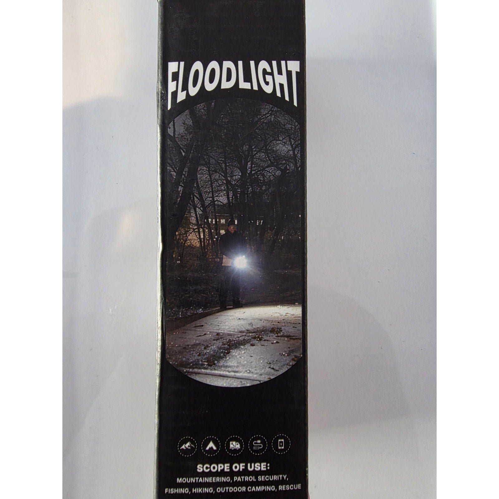 Rechargeable LED Floodlight Multi-Function Flashlight with Side Lights
