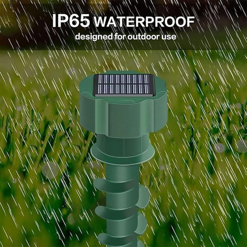 Solar Mole & Gopher Repeller Stakes – Motor Mole Screw 2 Pack, Rechargeable