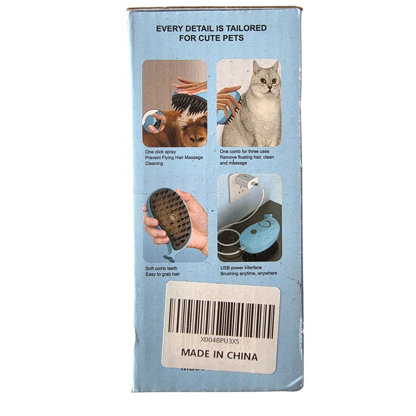 Cat Steam Brush for Shedding, 3-in-1 Cat Steamy Brush