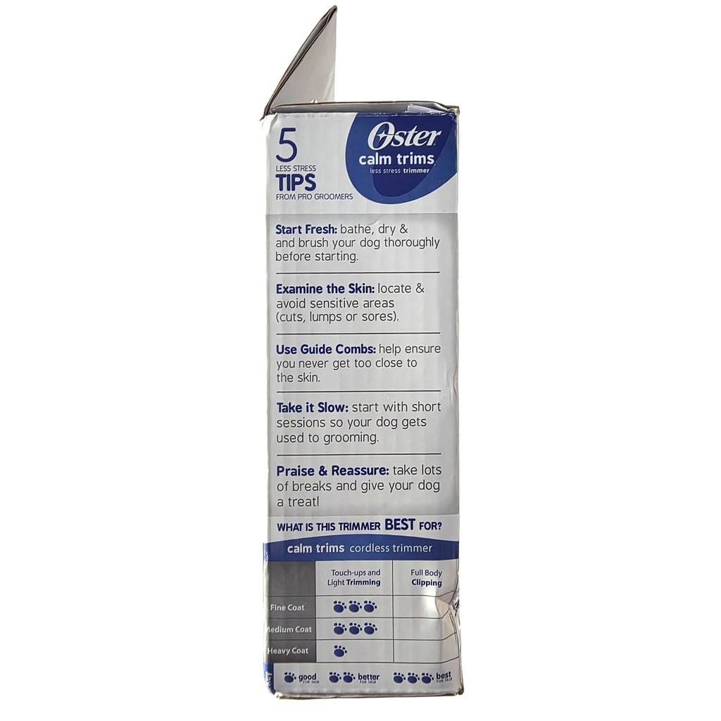 Oster Calm Trims Cordless Pet Trimmer – Face, Paws & Sensitive Areas
