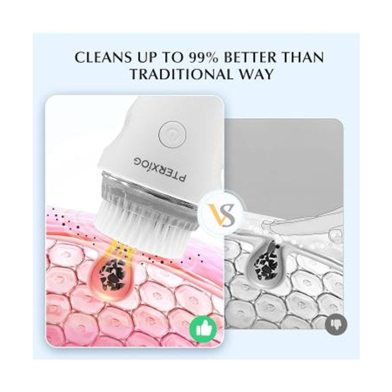 PTERXIÓG Facial Cleansing Brush with 3 Brush Heads – Deep Pore Cleaner, Exfoliator & Skin Massager