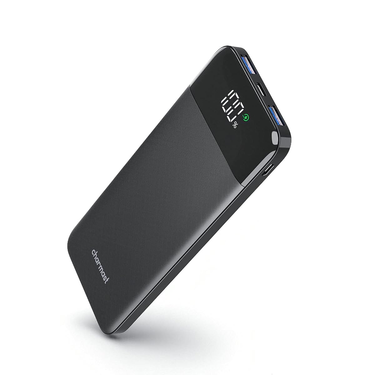 Charmast 10400mAh Power Bank Portable Charger USB C Slim Thin Model W1056 Black