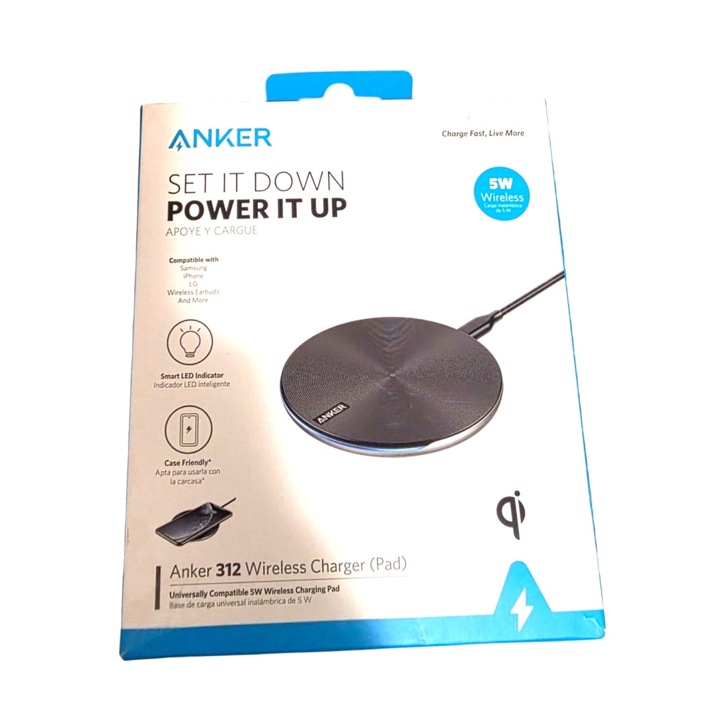 Anker 312 Wireless Charger Pad (5W, Qi-Certified, Case-Friendly)