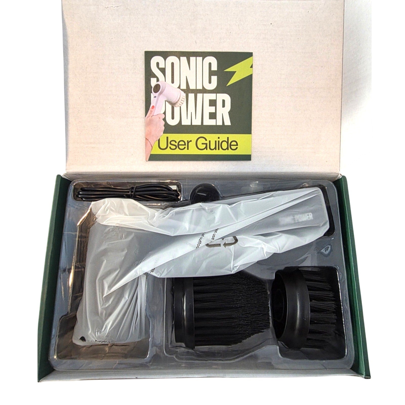 SonicPower Electric Spin Scrubber, Handheld & Ergonomic, IPx7 Waterproofing
