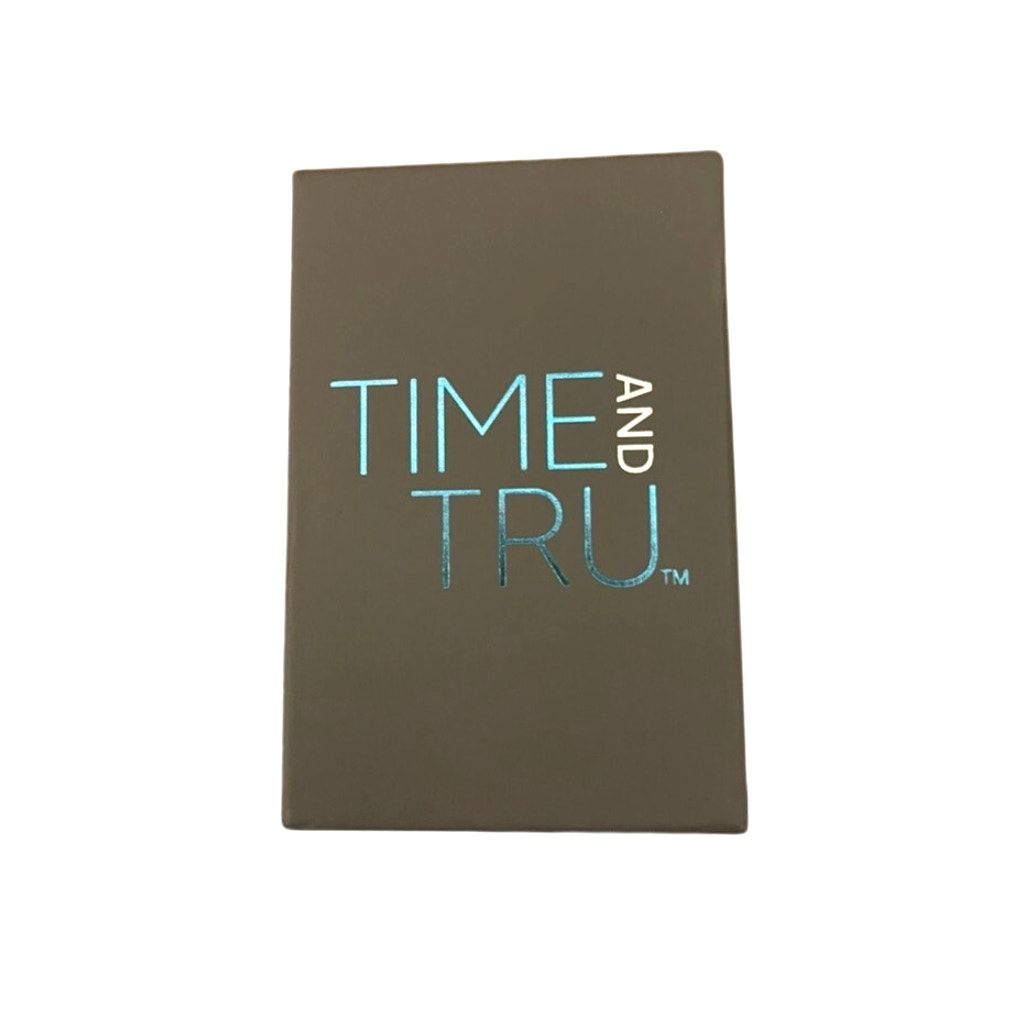 Time and Tru Women's Two Tone Gold Metallized Bezel Bracelet Wristwatch, 34mm