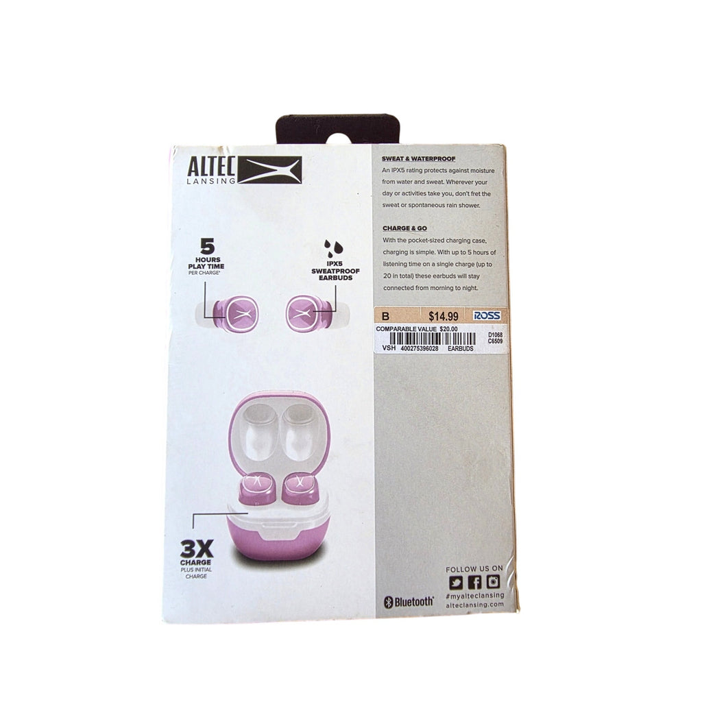 Altec Lansing Nanobuds - Truly Wireless Earbuds with Charging Case