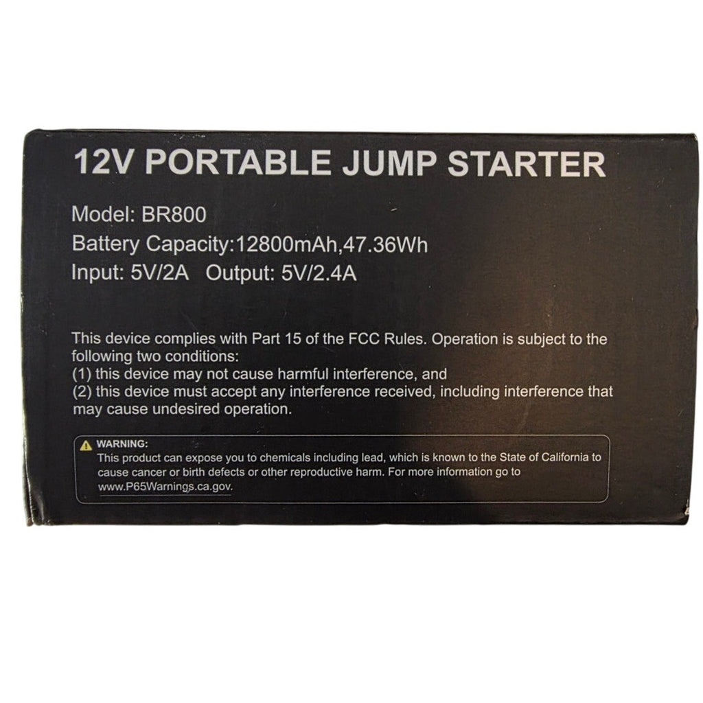 Buture BR800 12V Portable Car Jump Starter, 12800mAh Battery Pack with Cables
