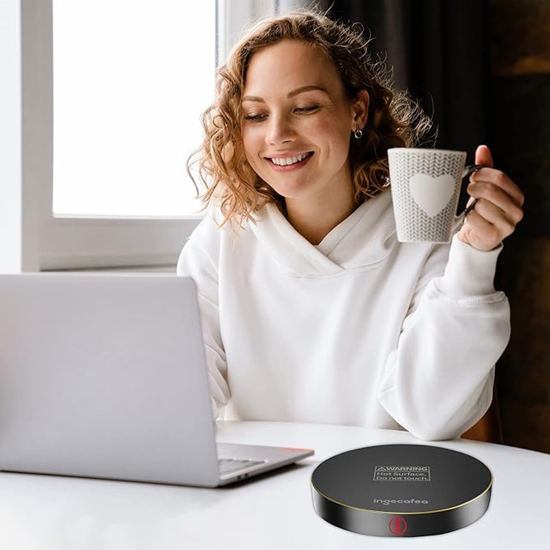 Coffee Cup Warmer for Desk Auto Shut Off: Coffee Mug Warmer with 4 Temperature Settings 50 Watts Fast Heating