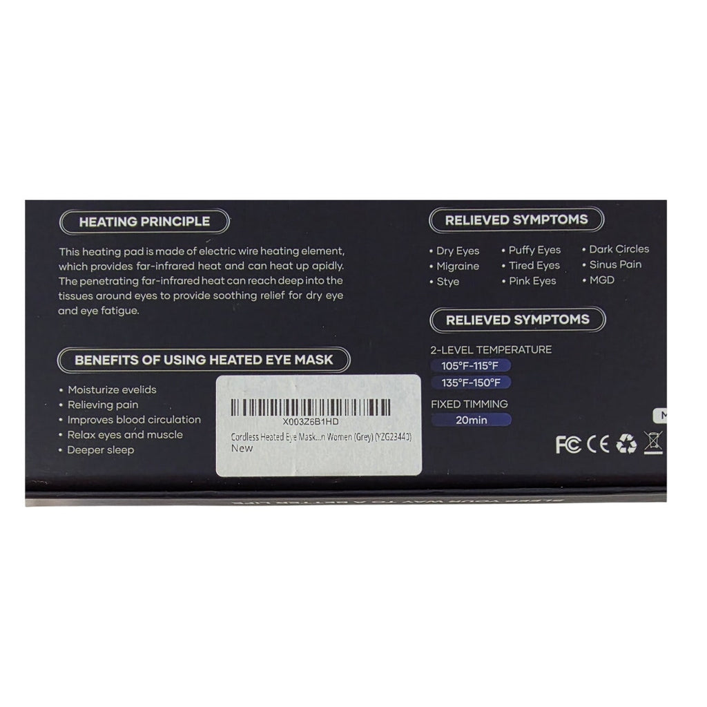 Heated Cordless Eye Mask with Flaxseed – Rechargeable