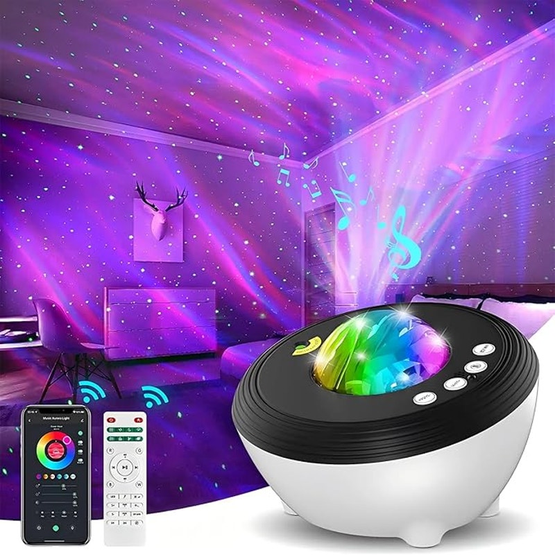 Aurora Smart Projector Night Light with White Noise & Smart App Control