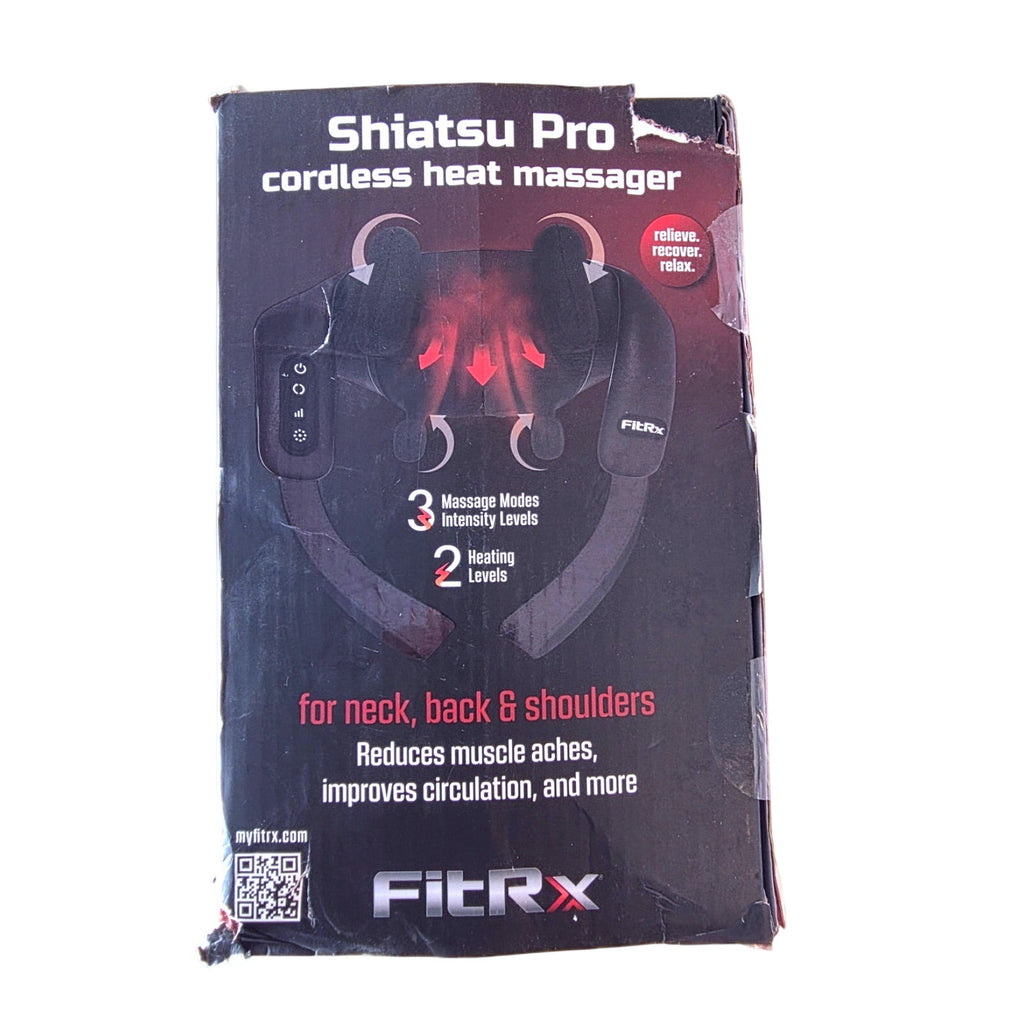 FitRx Shiatsu Pro Cordless Heat Massager – Neck, Back & Shoulder, Heated, Portable