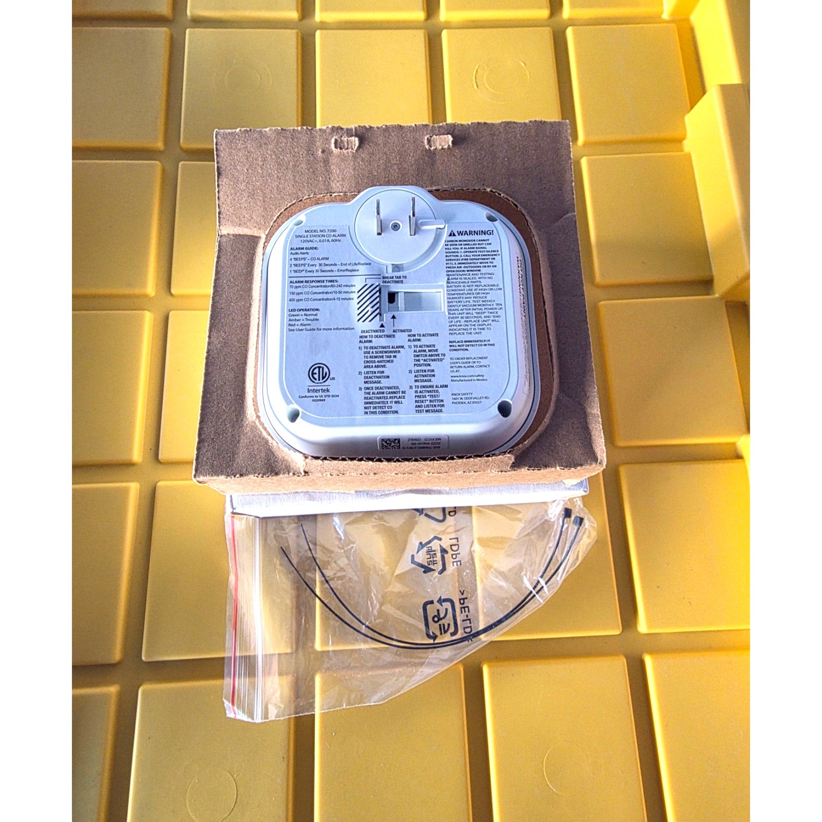 Knox Safety Carbon Monoxide Detector with Voice Alert & Digital Display