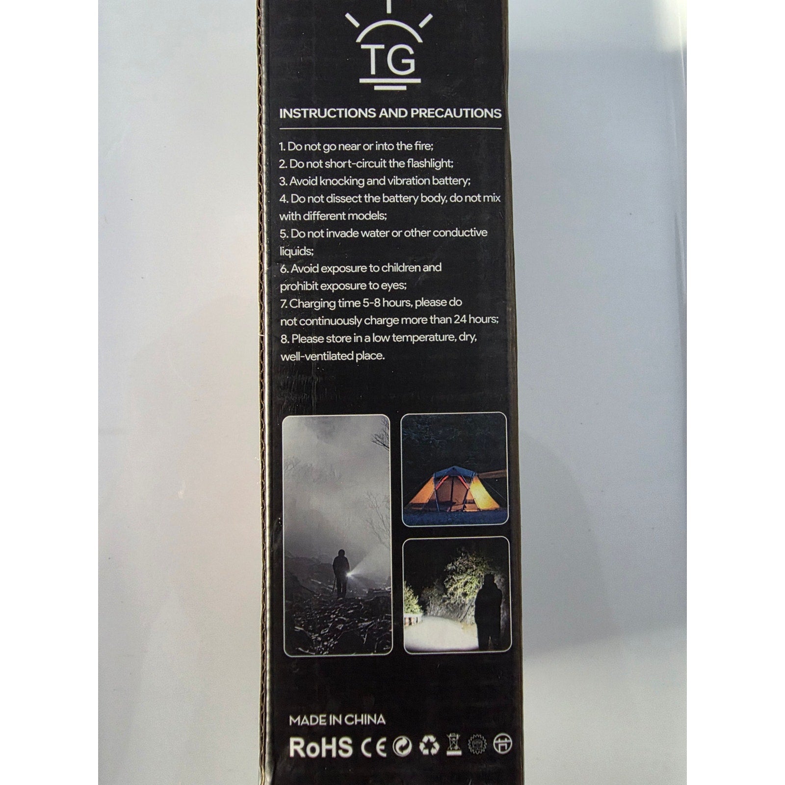 Rechargeable LED Floodlight Multi-Function Flashlight with Side Lights
