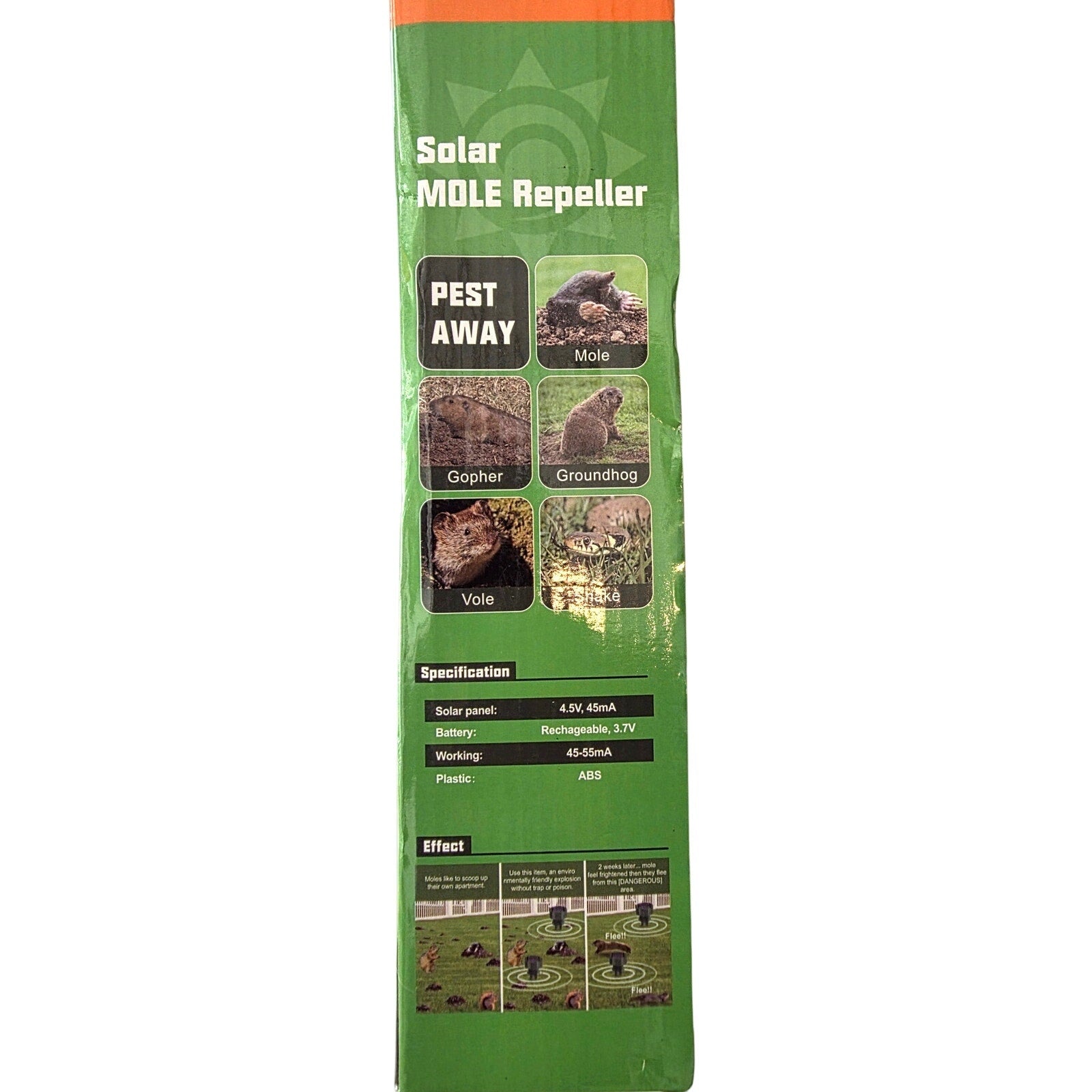 Solar Mole & Gopher Repeller Stakes – Motor Mole Screw 2 Pack, Rechargeable