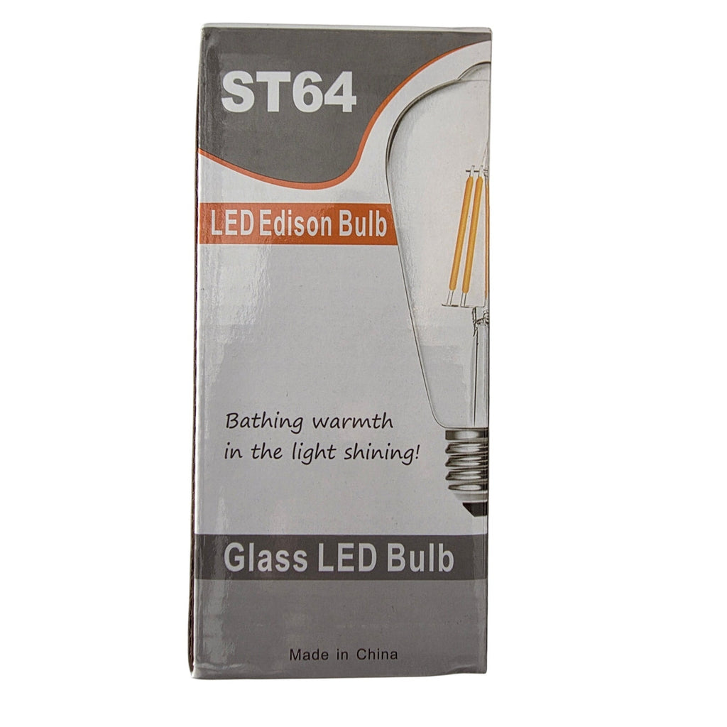 LED Edison Bulb ST64 – 6W Warm White Dimmable Glass Light