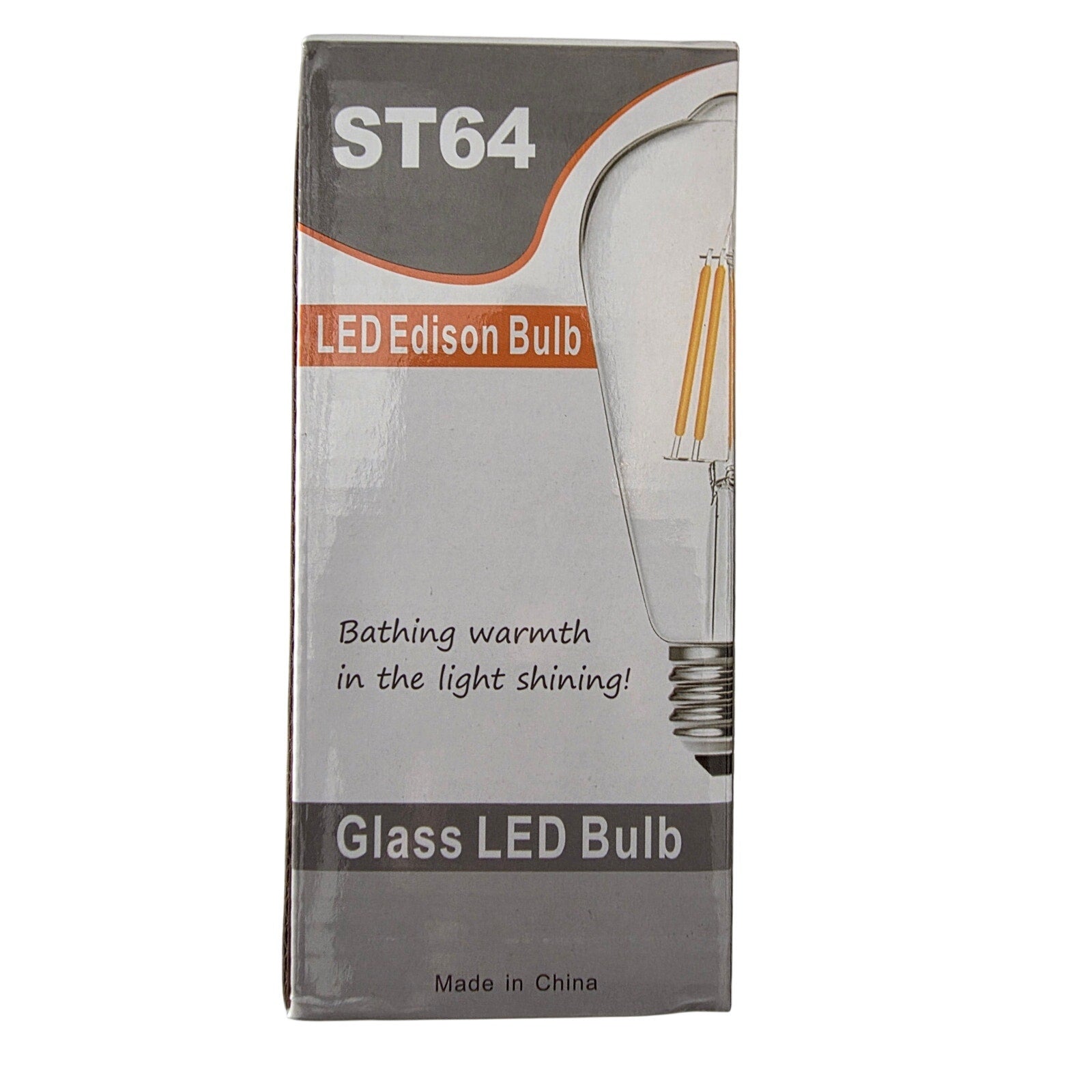 LED Edison Bulb ST64 – 6W Warm White Dimmable Glass Light