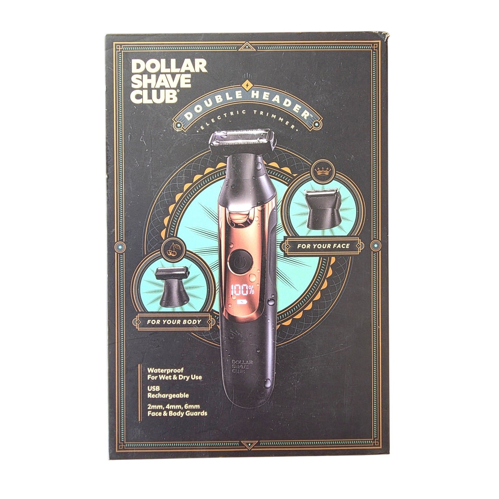 Dollar Shave Club Double Header Electric Trimmer – Waterproof USB Rechargeable