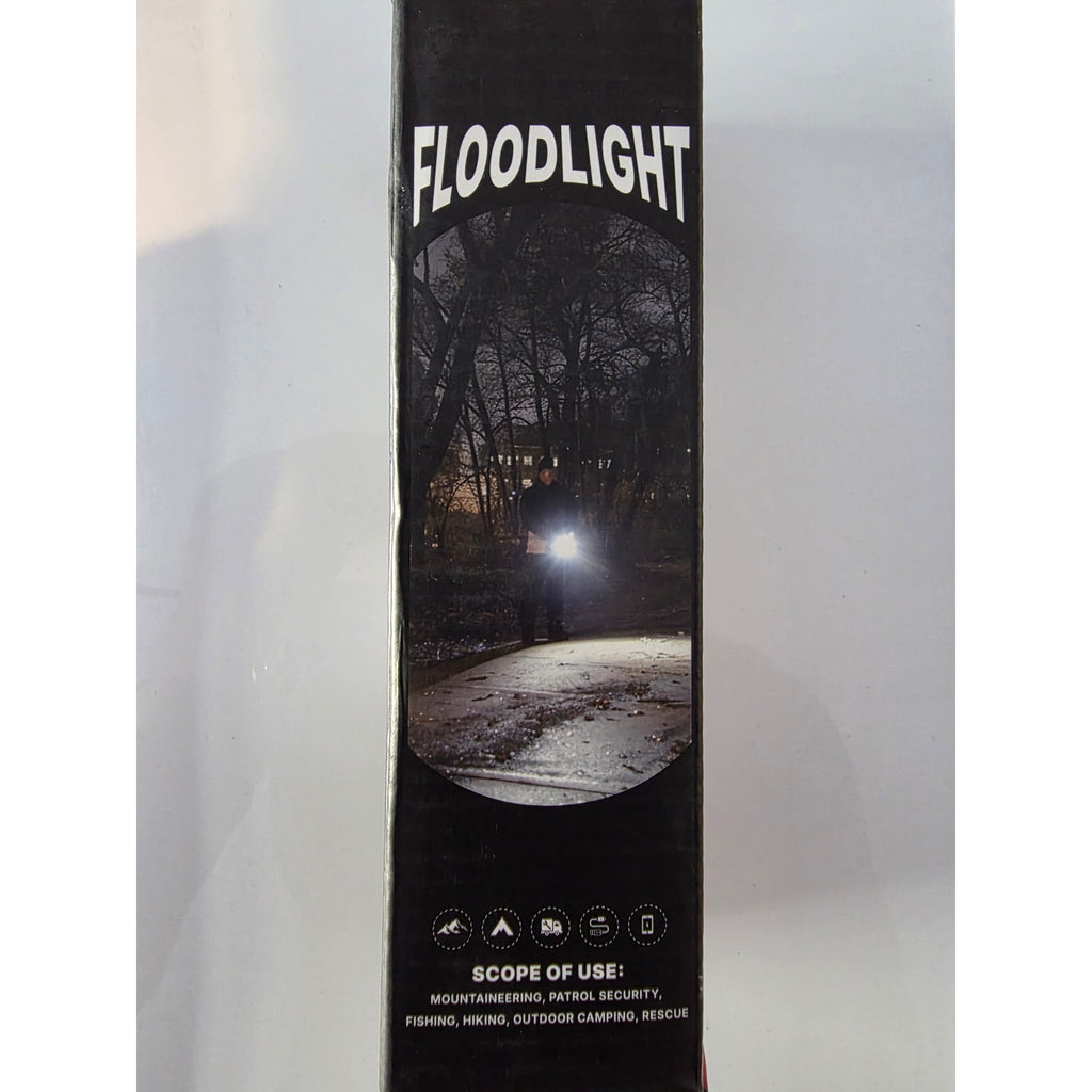 Rechargeable LED Floodlight Multi-Function Flashlight with Side Lights